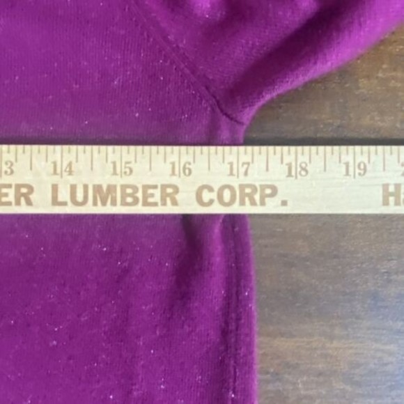 Nicole Miller Metallic Plum Berry Cardigan Sweater Size Small - Picture 11 of 14